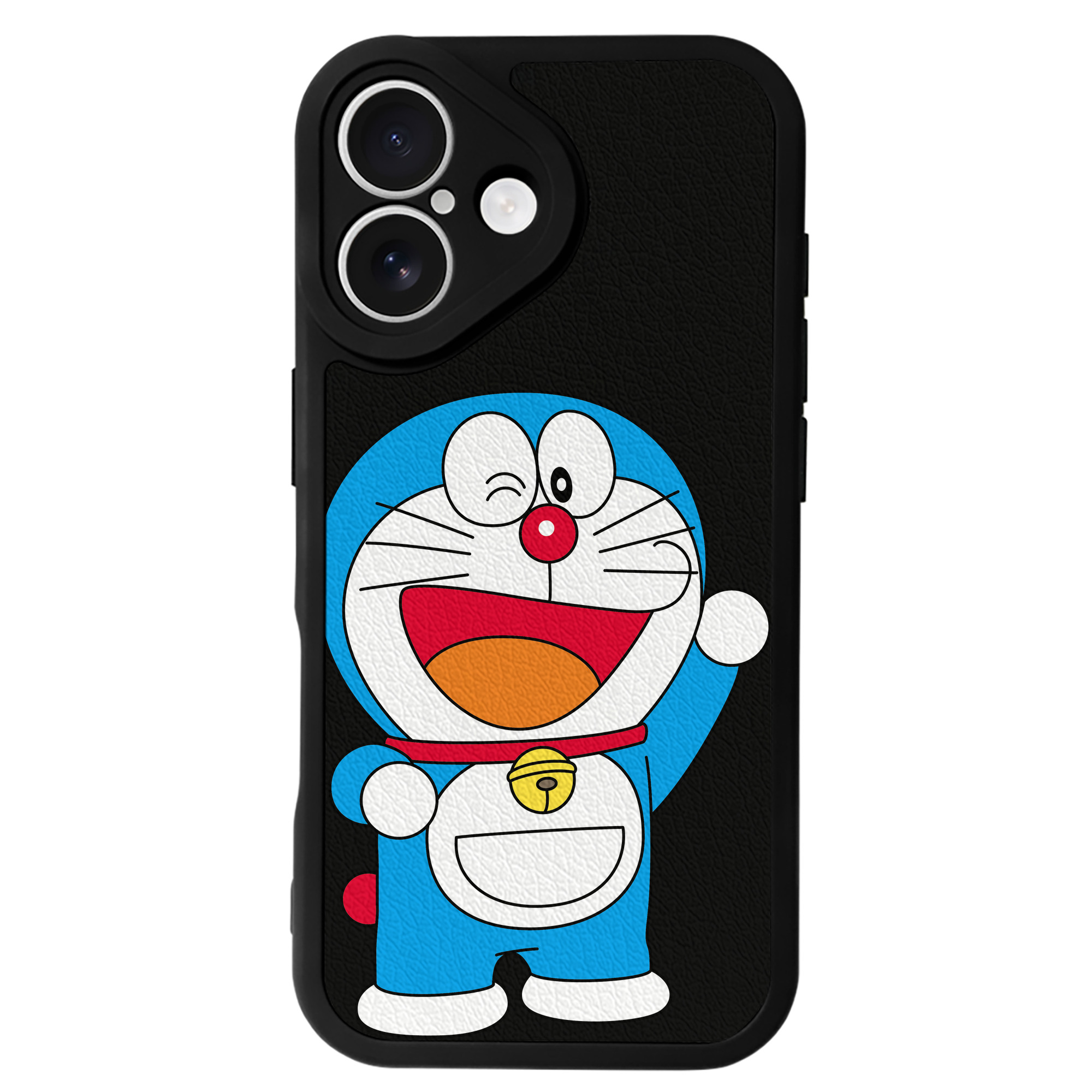 （画像用） ドラえもん Doraemon 【iPhone 16シリーズ対応】シリコンスマホケース（レザー調） 材質：シリコン